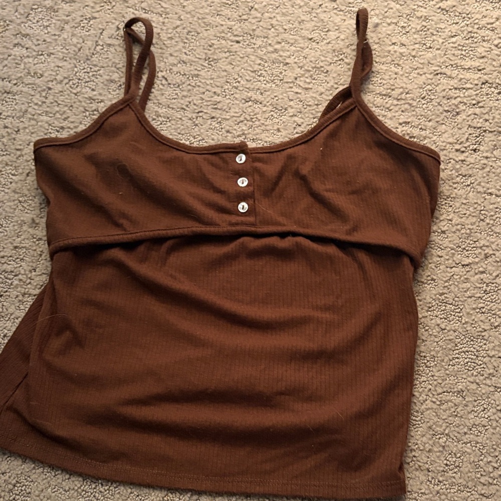 Urban Outfitters Brown Buttoned Camisole